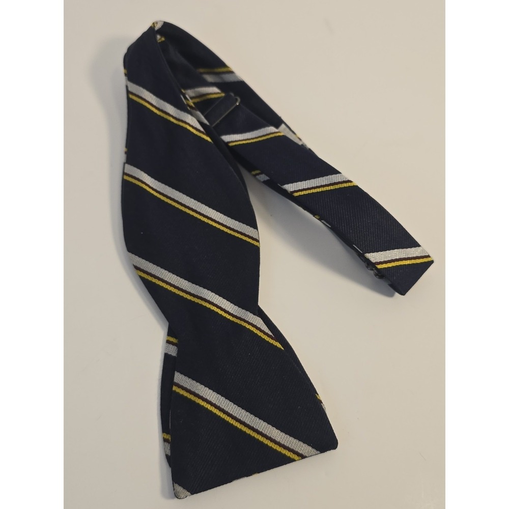 Beau Ties LTD Mens 100% Silk Bow Tie Navy Blue Burgundy Gold Handmade USA NEW‎